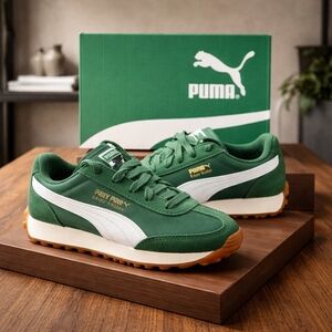 PUMA Easy Rider Vintage Lace Up Size 12C  Boys Green Sneakers